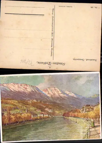 728706 Künstler AK Andreas Ruep Innsbruck Stadt Innkai Innpartie, beschnitten