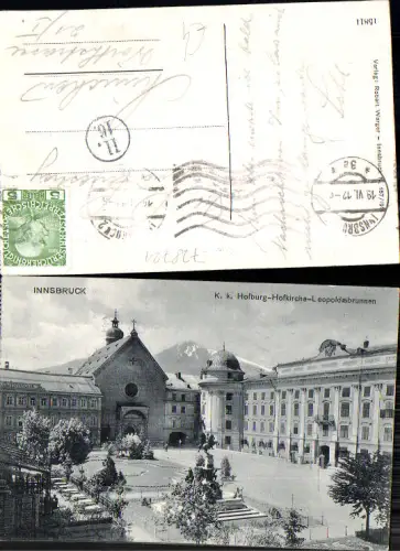 728721 Innsbruck Stadt K.K. Hofburg Hofkirche Leopoldsbrunnen