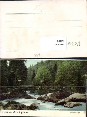 728830 Gruss aus dem Vogtland Plauen Loreley Steg Heliocolorkarte Ottmar Zieher