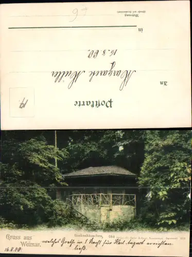 728833 Gruss aus Weimar Borkenhäuschen pub Zedler e Vogel 584