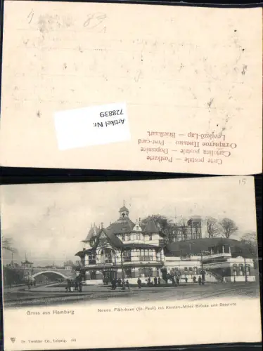 728839 Gruss aus Hamburg Neues Fährhaus St. Pauli Seewarte Kersten Miles Brücke pub Dr. Trenkler 445