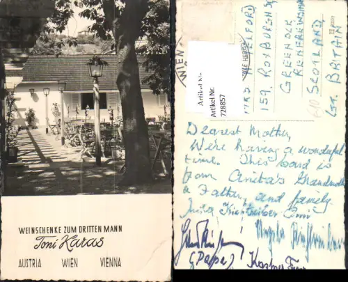 728857 Weinschenke zum dritten Mann Toni Karas Wien Sievering