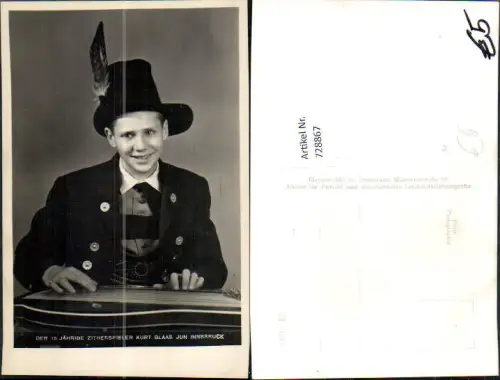 728867 Zither Kurt Blaas Innsbruck Tracht Trachten Tirol Tiroler