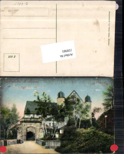 728985 Schwarzburg Schlosseingang LK Saalfeld Rudolstadt pub Heliocolorkarte Ottmar Zieher
