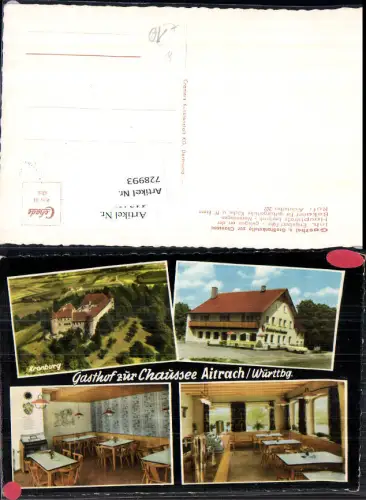 728993 Gasthof zur Chaussee Aitrach Württemberg Kronburg Aichstetten Leutkirch Memmingen