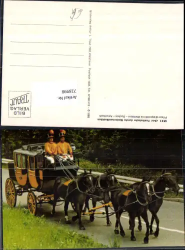 728998 Postkutsche Kutsche Walldürn Buchen Amorbach Postwesen Pferde