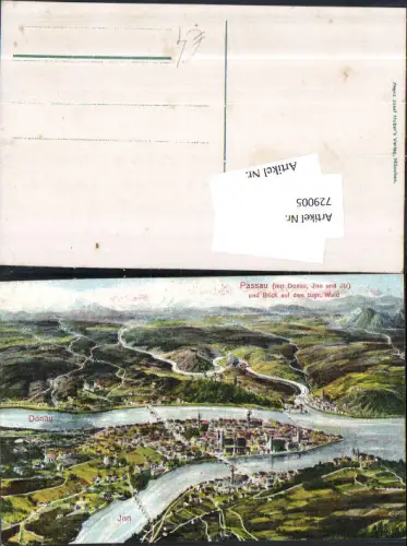 729005 Künstler AK Passau Inn Donau Oberhaus