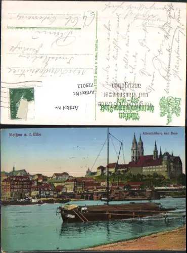 729012 Meißen an der Elbe Boot Abrechtsburg Dom