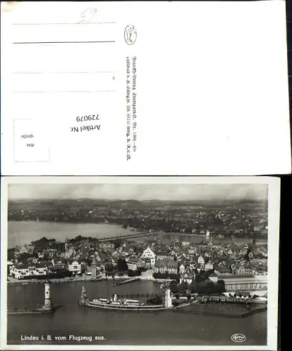 729079 Lindau am Bodensee vom Flugzeug Luftbild Fliegeraufnahme