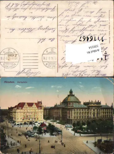 729154 München Karlsplatz Feldpost 1914 Charlottenburg Berlin