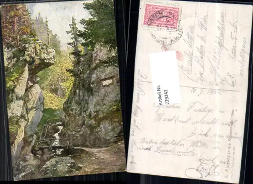729242 Künstler AK F. Jung Steinwandklamm Eingang Weissenbach an der Triesting