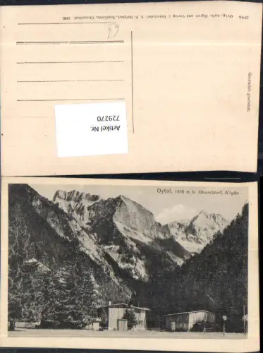 729270 Oytal Gemeinde Oberstdorf Allgäu LK Oberallgäu