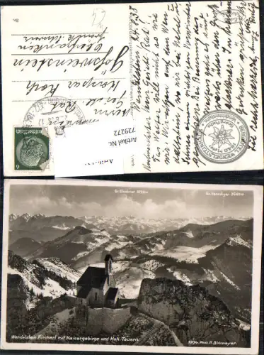 729272 Wendelstein Kircherl mit Kaisergebirge Hohe Tauern b. Brannenburg Bez. Rosenheim