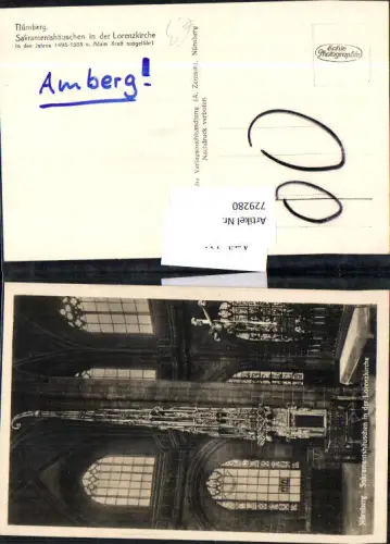 729280 Nürnberg Sakramentshäuschen Lorenzkirche LK Nürnberg