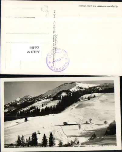 729289 Unterlauchalm mit Rindalphorn u. Hochgrat Riezlern Bez. Oberallgäu pub Risch-Lau 2429