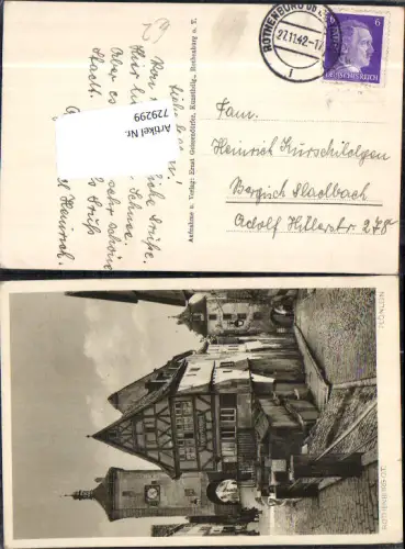 729299 Rothenburg o. Tauber Plönlein Fachwerkhaus Bez. Ansbach