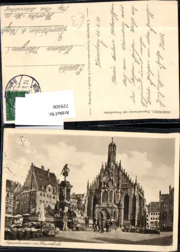 729306 Nürnberg Neptunbrunnen Frauenkirche Bez. Nürnberg