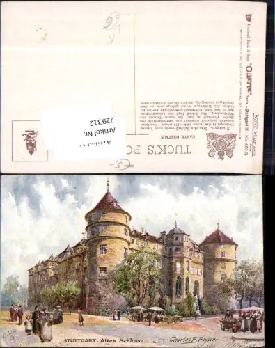 729312 Künstler AK Charles F. Flower Stuttgart Altes Schloss LK Stuttgart pub Raphael Tuck Sons 653B
