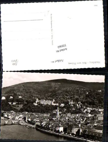 729362 Foto AK Heidelberg Blick vom Philosphenweg