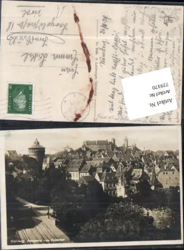 729370 Foto AK Nürnberg Panorama vom Hallertor