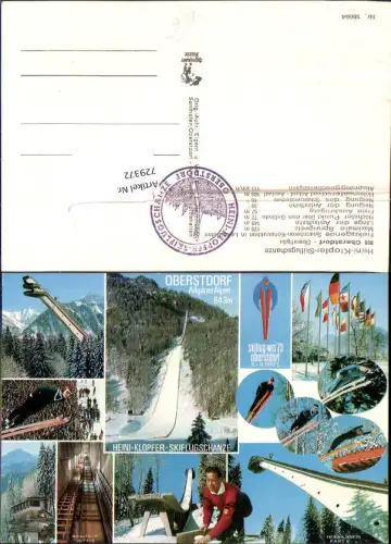 729372 Mehrbild AK Oberstdorf Allgäu Skiflugschanze Heini Klopfer Wintersport 1973 WM Skifliegen