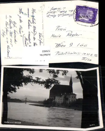 729402 Foto AK Laufen a. d. Salzach Kirche Brücke