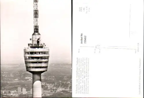 729452 Foto AK Teilansicht Fernsehturm Stuttgart