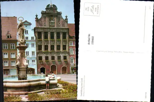 729460 Landsberg a. Lech Rathaus mit Marienbrunnen Brunnen