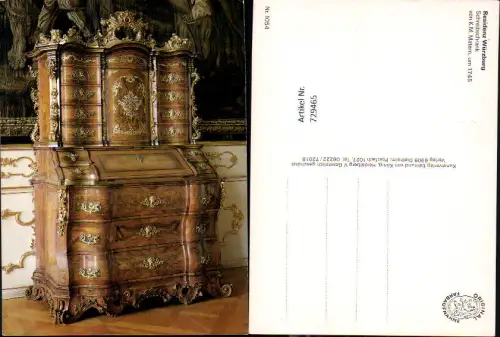 729465 Würzburg Residenz Schreibschrank von K.M. Matern um 1745 Interieur