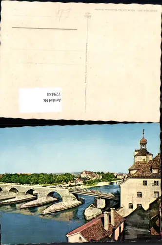 729483 Regensburg Blick auf die Steinerne Brücke