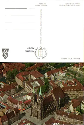 729487 Fliegeraufnahme Nürnberg St Lorenzkirche