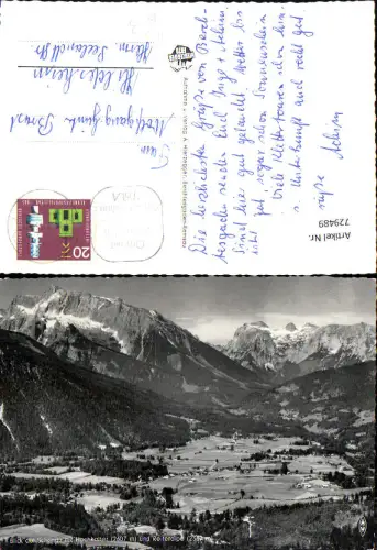 729489 Blick auf Schönau a. Königsee Berchtesgaden mit Hochkalter u. Reiteralpe