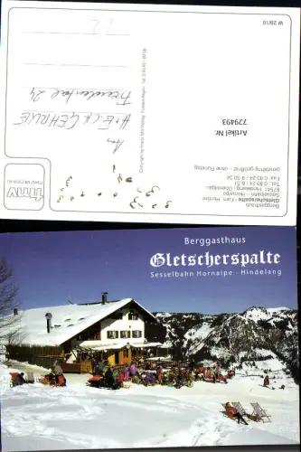 729493 Berggasthaus Gletscherspalte Hornalpe Bad Hindelang Oberallgäu Wintersport