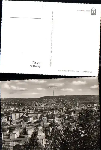 729511 Foto AK Stuttgart Blick vom Kriegsbergturm