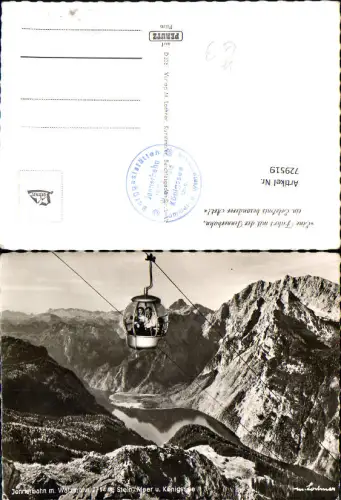 729519 Foto AK Jennerbahn mit Watzmann Steinerem Meer Schönau a. Königsee Seilbahn Gondel