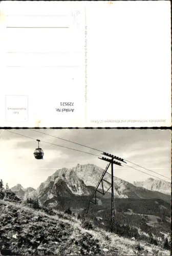 729521 Jennerbahn mit Hundstod u. Watzmann Schönau a. Königsee Seilbahn Gondel