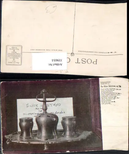 729651 The Silver Inkstand Declaration of Independence United States of America USA