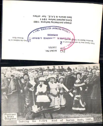729705 Gruppenbild Cutting the first sod of Boston Dock 1882 United States of America
