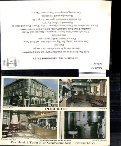 729710 Mehrbild AK Gravesand Pier Hotel The Pier Hotel Lounge Bar Brewery Great Britain