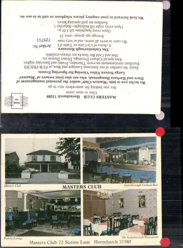 729711 Mehrbild AK Hornchurch Masters Club Rubens Lounge The Gainsborough Restaurant Great Britain