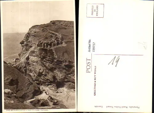 729717 Tintagel King Arthurs Castle and Merlins Cave Ruine Great Britain
