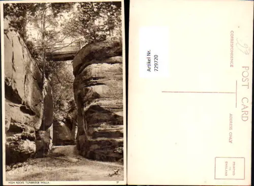729720 Tunbridge Wells High Rocks Felsen Gesteinsformation Brücke Great Britain