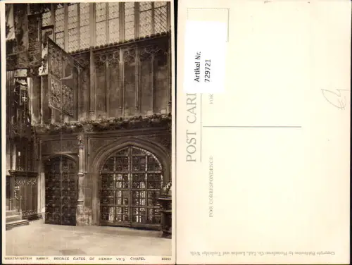 729721 London Westminster Abbey Bronze Gates of Henry VII Chapel Great Britain
