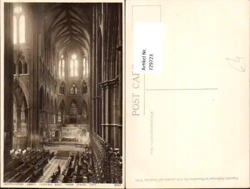 729723 London Westminster Abbey Looking East from Organ Loft Great Britain