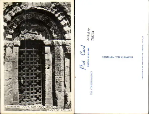 729724 Foto AK Rock of Cashel Southern Door Cormacs Chapel Eisentor Great Britain