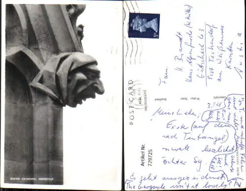 729725 Foto AK Exeter Cathedral Gargoyle Great Britain