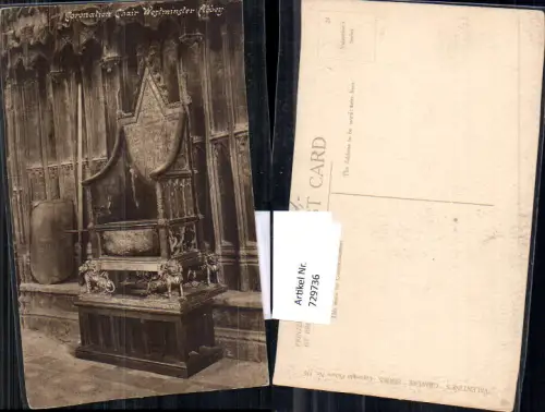 729736 London Westminster Abbey Coronation Chair Krönungsstuhl Great Britain