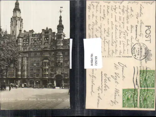 729739 London Imperial Hotel Russel Square Great Britain