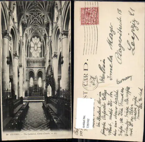 729742 Oxford The Cathedral Christ Church Inneres Great Britain