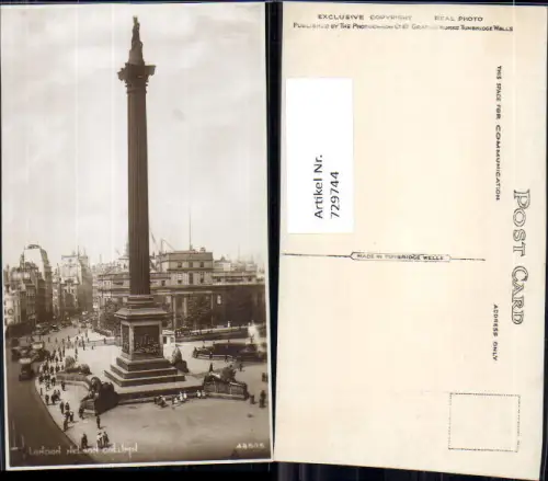 729744 Foto AK London Nelson Column Great Britain